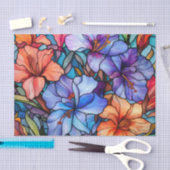 ステンドグラス効果花の切り離し 薄葉紙 (クラフト)