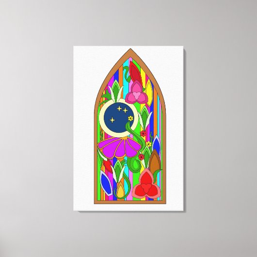 ステンドグラス効果 キャンバスプリント (正面)