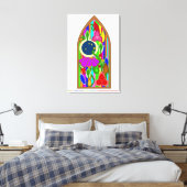 ステンドグラス効果 キャンバスプリント (インサイチュ (寝室))