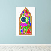 ステンドグラス効果 キャンバスプリント (インサイチュ (ウッドフロア))