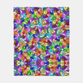 ステンドグラス効果 フリースブランケット (正面)