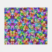 ステンドグラス効果 フリースブランケット (正面(横))