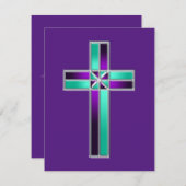 ステンドグラス十字復活祭 シーズンカード (正面/裏面)
