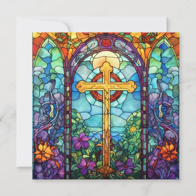 ステンドグラス十字 (正面)