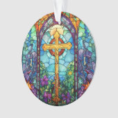 ステンドグラス十字 オーナメント (正面)