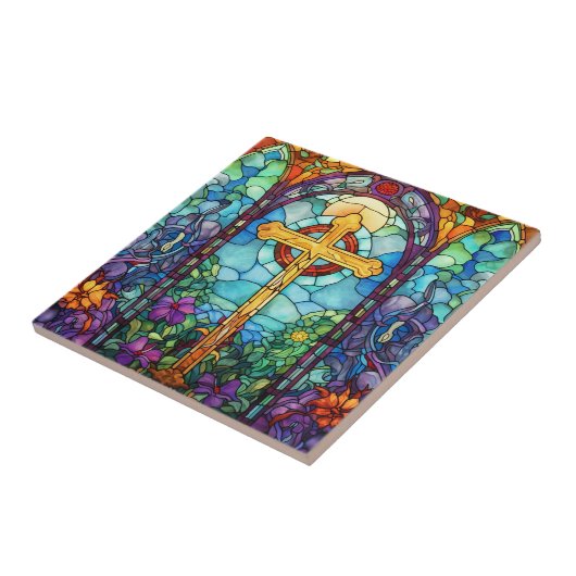 ステンドグラス十字 タイル (側面)