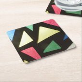 ステンドグラス型コースター スクエアペーパーコースター (アングル)