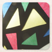 ステンドグラス型コースター スクエアペーパーコースター (正面)