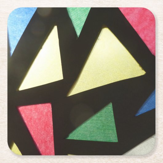 ステンドグラス型コースター スクエアペーパーコースター (正面)