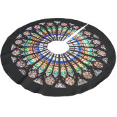 ステンドグラス大聖堂ロゼット ブラッシュドポリエステルツリースカート (アングル)