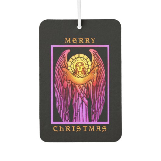 ステンドグラス天使 カーエアーフレッシュナー (正面)