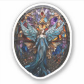 ステンドグラス天使 シール (正面)