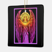 ステンドグラス天使 セラミックオーナメント (左)