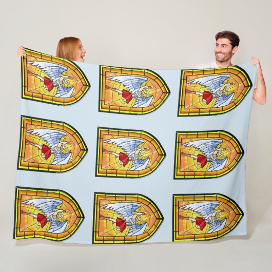 ステンドグラス天使 フリースブランケット (インサイチュ)