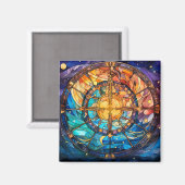 ステンドグラス天球磁石 マグネット (正面/裏面)