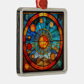 ステンドグラス太陽の系オーナメント メタルオーナメント (右)