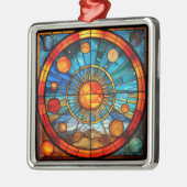 ステンドグラス太陽の系オーナメント メタルオーナメント (左)