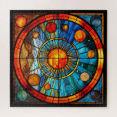 ステンドグラス太陽の系パズル ジグソーパズル (横)