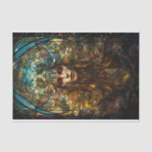 ステンドグラス妖精の女性