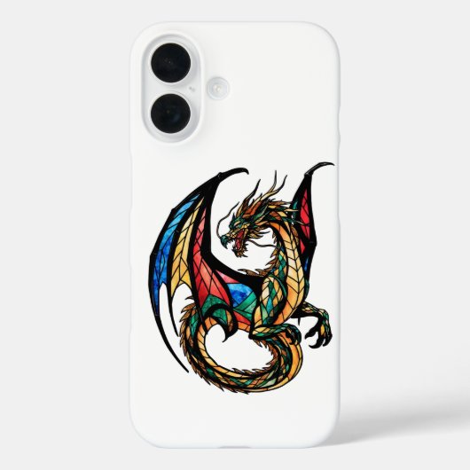 ステンドグラス威厳のあるドラゴン神話最高傑作 Case-Mate iPhoneケース (裏面)