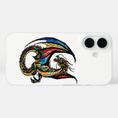 ステンドグラス威厳のあるドラゴン神話最高傑作 Case-Mate iPhoneケース (裏面 (横))
