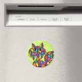 ステンドグラス子猫 マグネット (インサイチュ (食洗機))