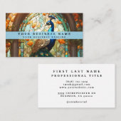 ステンドグラス孔雀の名刺 名刺 (正面/裏面)