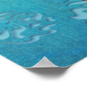 ステンドグラス孔雀 ポスター (角)