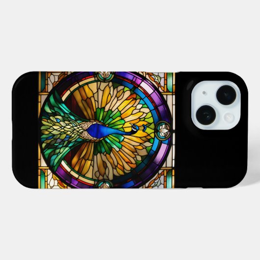 ステンドグラス孔雀 Case-Mate iPhoneケース (裏面 (横))
