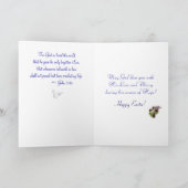 'ステンドグラス'宗教的な復活祭グリーティングカード シーズンカード (内部)