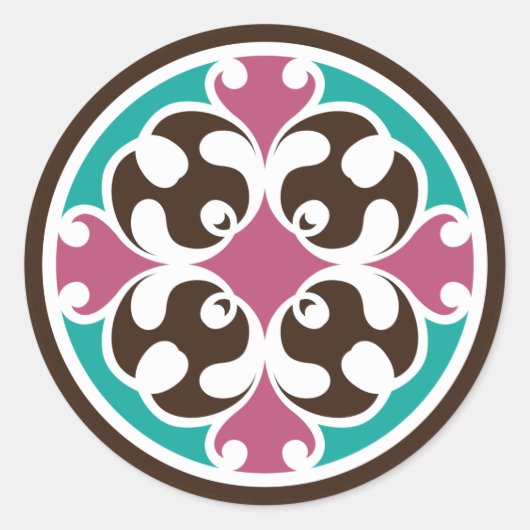 ステンドグラス封筒用シール ラウンドシール (正面)