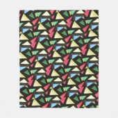 ステンドグラス小さなパターンのクリスマスブランケット フリースブランケット (正面)