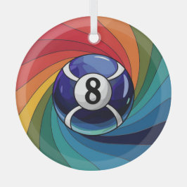 ステンドグラス工芸品、8ボールステンドグラススタイル ガラスオーナメント