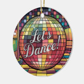 ステンドグラス工芸、ディスコ球用ステンドグラススタイル セラミックオーナメント (左)