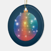 ステンドグラス工芸、ディスコ球用ステンドグラススタイル セラミックオーナメント (左)
