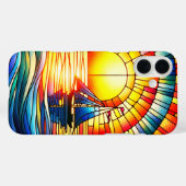 ステンドグラス帆船 Case-Mate iPhoneケース (裏面 (横))