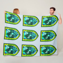 ステンドグラス幽霊 フリースブランケット