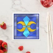 ステンドグラス幾何学的ムーン紙ナプキンス スタンダードカクテルナプキン (インサイチュ)