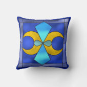 ステンドグラス幾何学的ムーン装飾用クッション クッション (裏面)