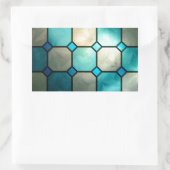 ステンドグラス広場 長方形シール (バッグ)