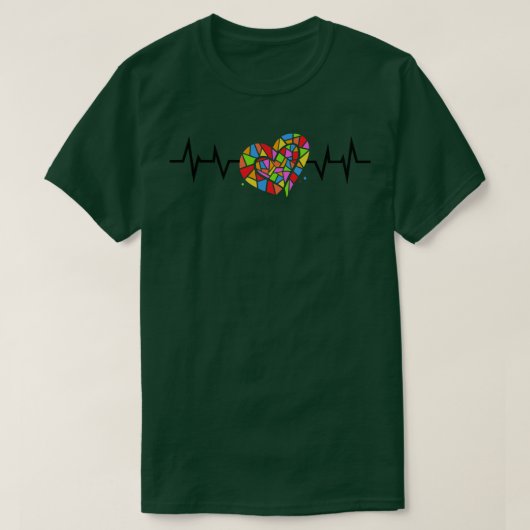 ステンドグラス心拍 Tシャツ (デザイン正面)