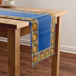 ステンドグラス感謝祭トルコ短 ショートテーブルランナー