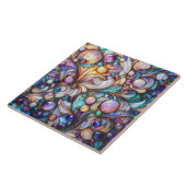 ステンドグラス抽象カラフル タイル (側面)