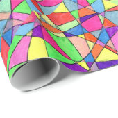 ステンドグラス抽象デザイン包装紙 ラッピングペーパー (ロールコーナー)