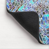 ステンドグラス抽象芸術アートブルースラベンダー マウスパッド (コーナー)