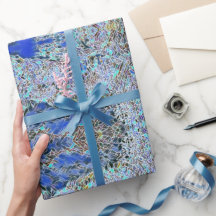 ステンドグラス抽象芸術アートブルースラベンダー