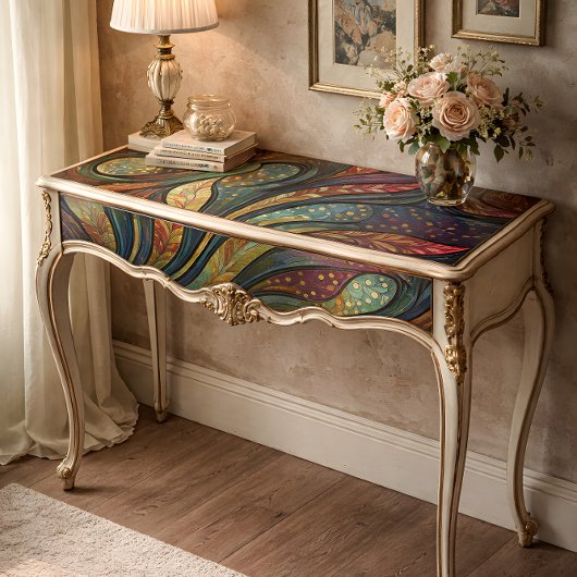 ステンドグラス抽象芸術羽毛の分離 薄葉紙