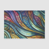 ステンドグラス抽象芸術羽毛の分離 薄葉紙 (正面)