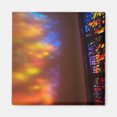 ステンドグラス教会の大聖堂の窓のマグネットアート マグネット (正面)