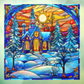 ステンドグラス教会の窓にしがみつく ウィンドウサイン (シート3)